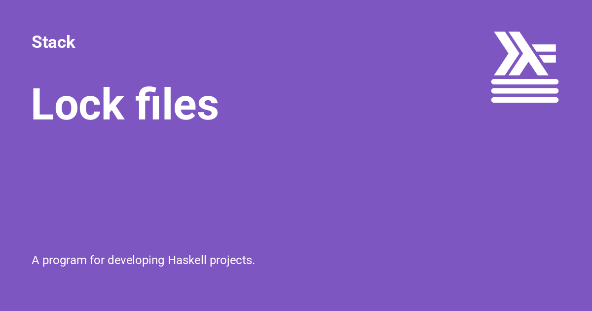 Sample Lock File Lock files - Stack