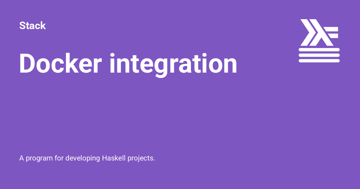 Docker integration - Stack